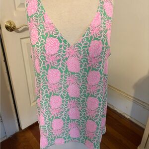 Lilly Pulitzer Pink & Mint Pineapple-Print Tank